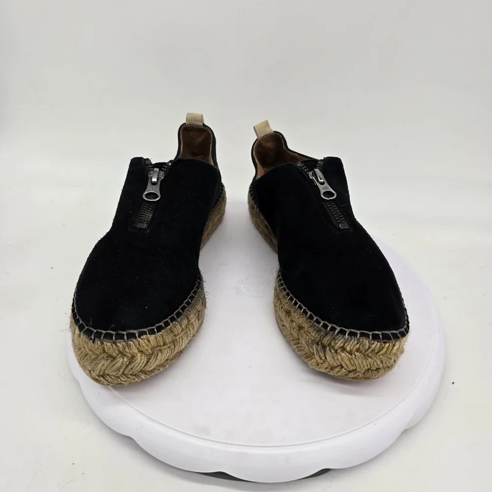 Eric Michael Shoe Women's 6.5 Size 37 Serena Platform Espadrilles Black